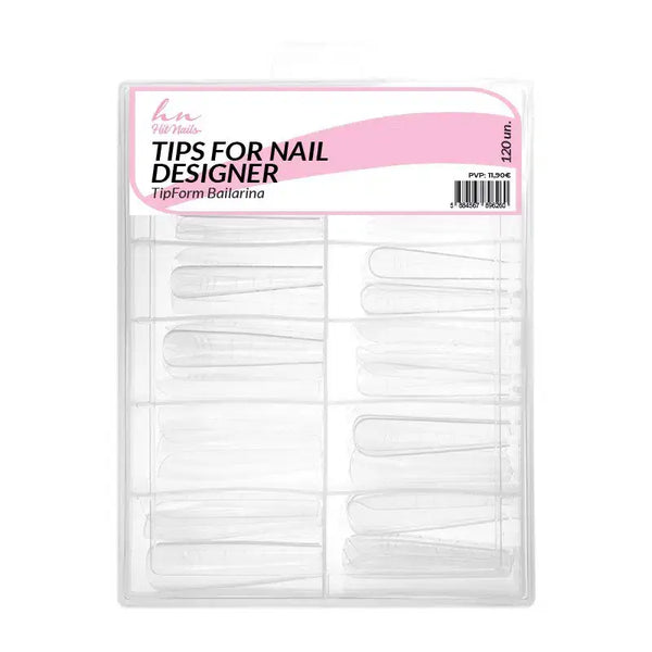 Forma Dual (F1) - Tips for Nail Designer - Forma Bailarina Transparente 120un.