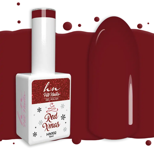 Gel Polish Red Xmas 10ml - HN102