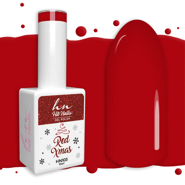 Gel Polish Red Xmas 10ml - HN103