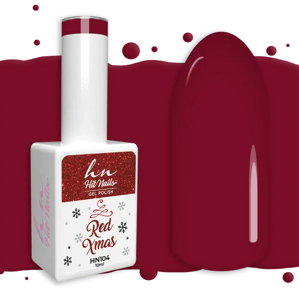 Gel Polish Red Xmas 10ml - HN104