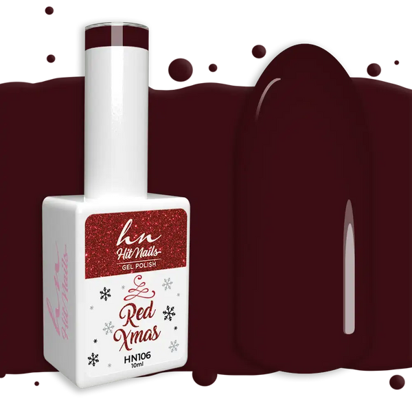 Gel Polish Red Xmas 10ml - HN106