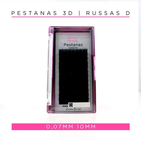 Pestanas 3D/Russas D 0,07mm 10mm