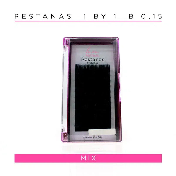 Pestanas One by One B 0,15 em caixa mix 12 filas