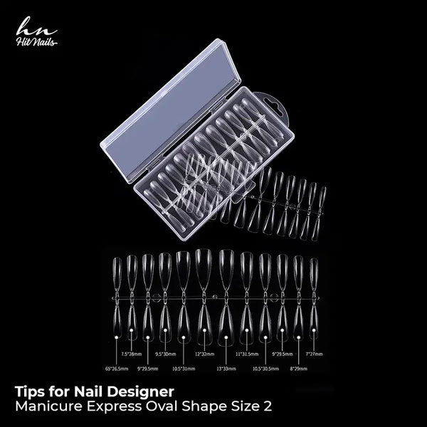 Tips for Nail Designer - Manicure Express Oval Shape Size 2 240 un.