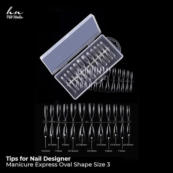 Tips for Nail Designer - Manicure Express Oval Shape Size 3 240 un.